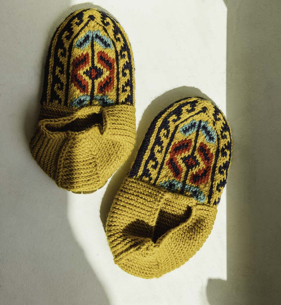 gold woven toddler socks