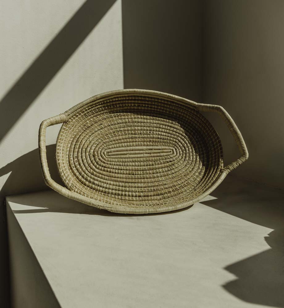 Tan woven basket