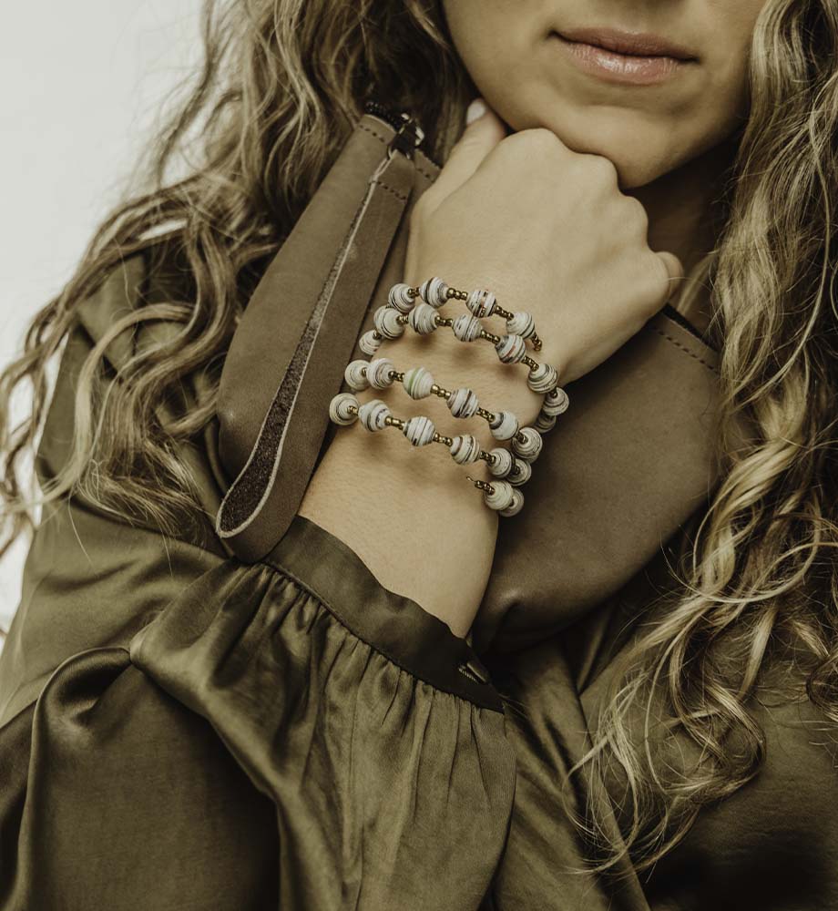 Oval beaded bracelet